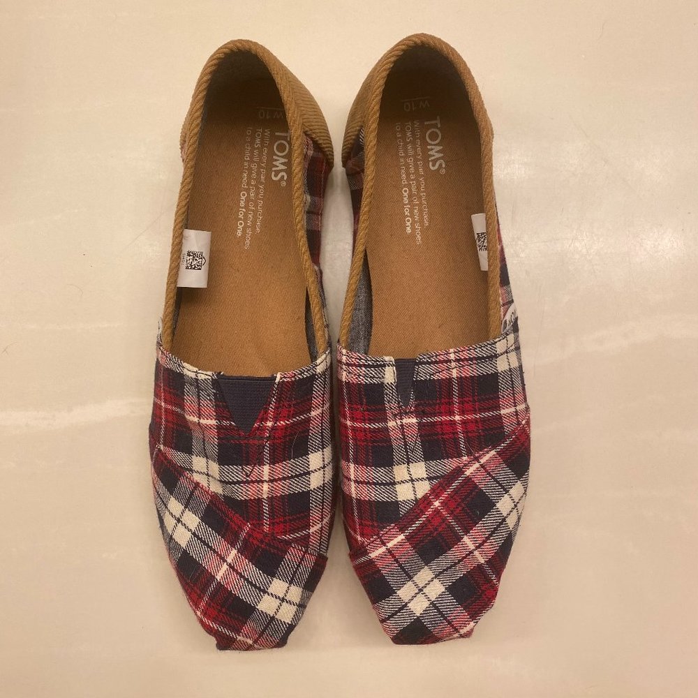 Toms Shoes - Blue and Red Plaid